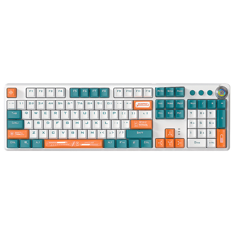 Wolf Spider F2088 Pro Mechanical Keyboard Computer Wired Keyboard Gaming Keyboard 104 Keys High Aesthetic Value Color-Blocking Magnetic Attraction