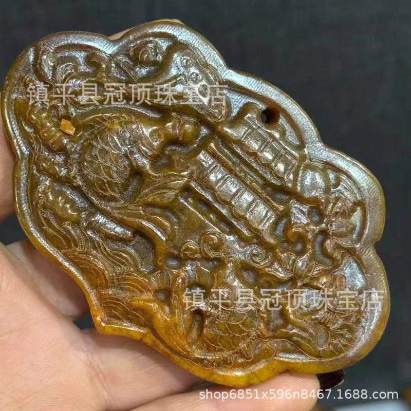 批发高古玉老玉岫玉高仿古董仿古玉器明清战汉岫玉做旧玉佩挂件|undefined