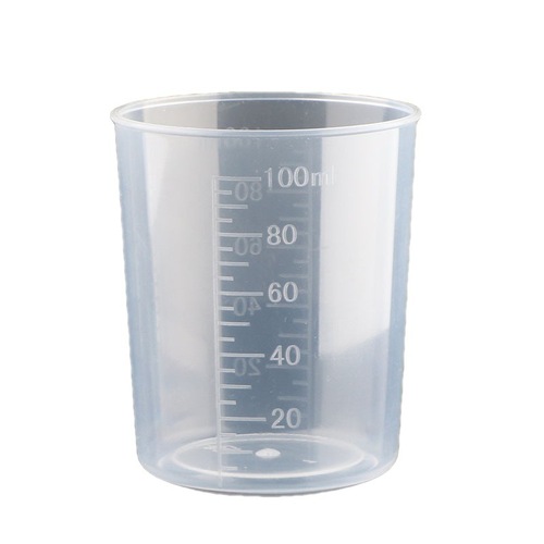 100ml塑料量杯带刻度毫升杯烧杯100毫升带盖小杯子农药测量计量杯
