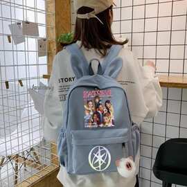 人气新款明星Katseye周边背包大容量书包学生笔记本电脑包学校背