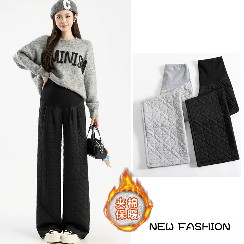 Спотовые брюки для беременных носят пуховые хлопчатобумажные брюки зимой
