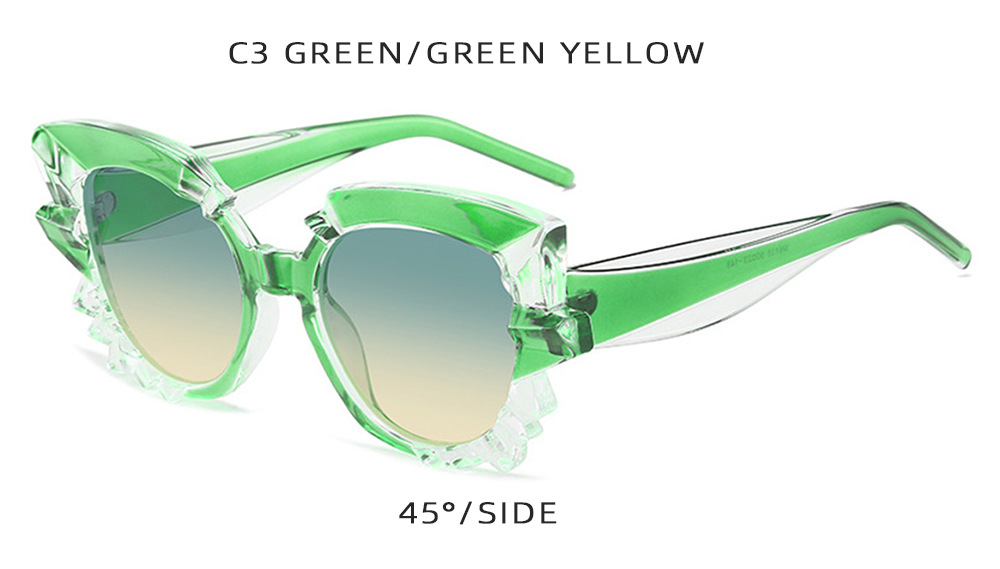 Simple Style Classic Style Color Block Pc Cat Eye Full Frame Women's Sunglasses display picture 2