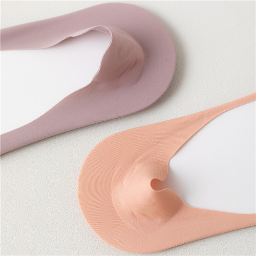 Boat socks for women in spring and summer, silicone non-slip, non-falling, cotton-soled ice silk intersection socks, women's short socks, shallow mouth invisible socks