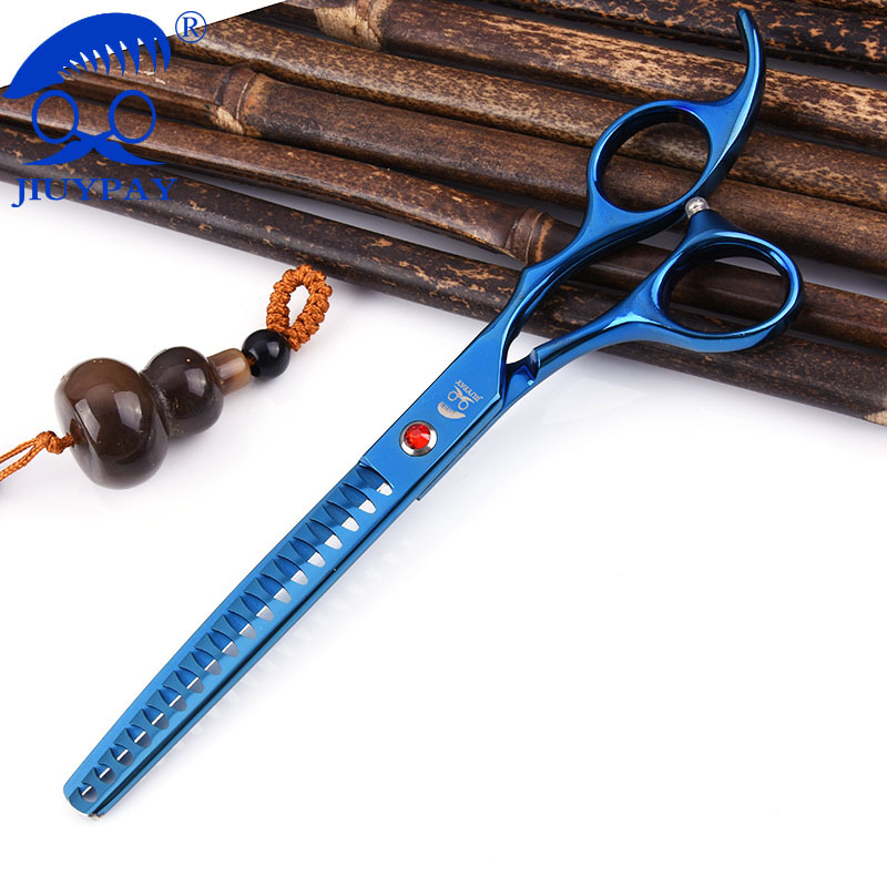 Tijeras de belleza para mascotas artefacto de corte de cabello tijeras profesionales de hueso de pescado oso de peluche corte de pelo de perro tijeras profesionales de dientes delgados