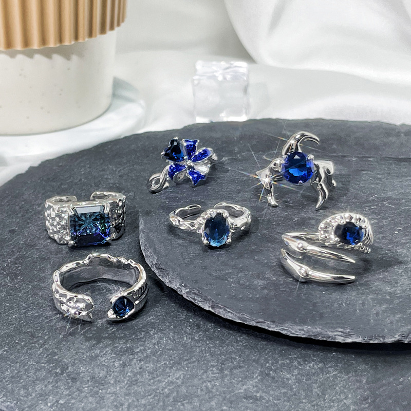 10g Weight Rhinestones Inlay Material Open Rings Classification Adjustable Ring Size 1 Piece Quantity Daily Occasion Copper Material Geometric Pattern Women's Gender Enamel, Plating, Inlay Design IG Style Style Wholesale IG Style Geometric Copper Enamel Plating Inlay Rhinestones Open Rings 6