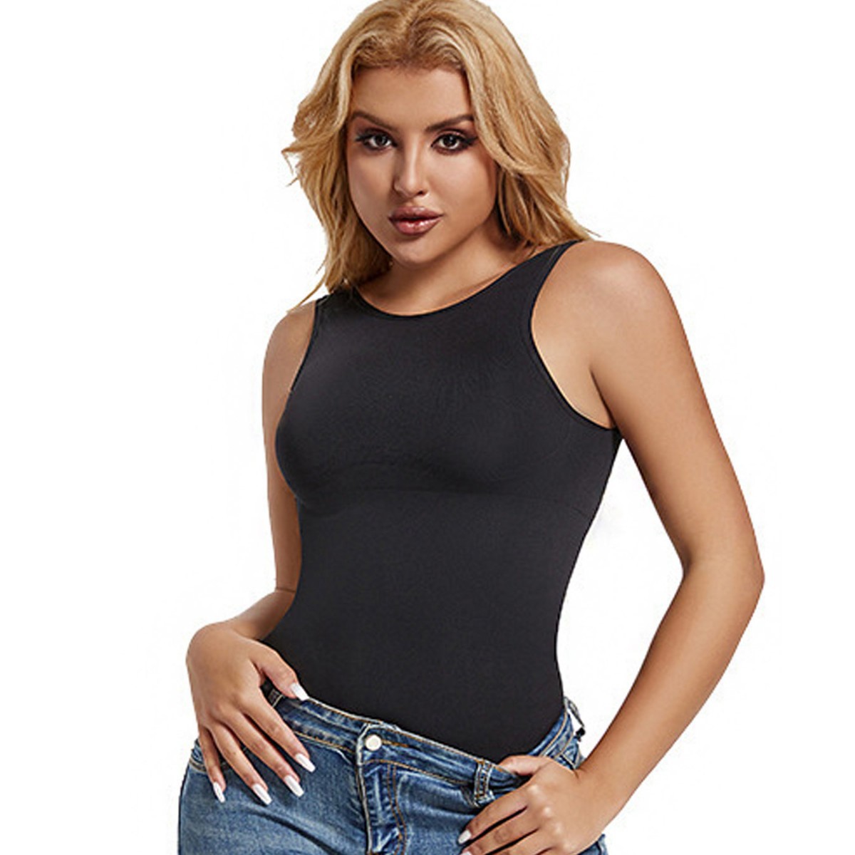 Fajas de una pieza de talla grande transfronterizas, corsé de cuerpo en forma de T para mujer, chaleco sin costuras de comercio exterior