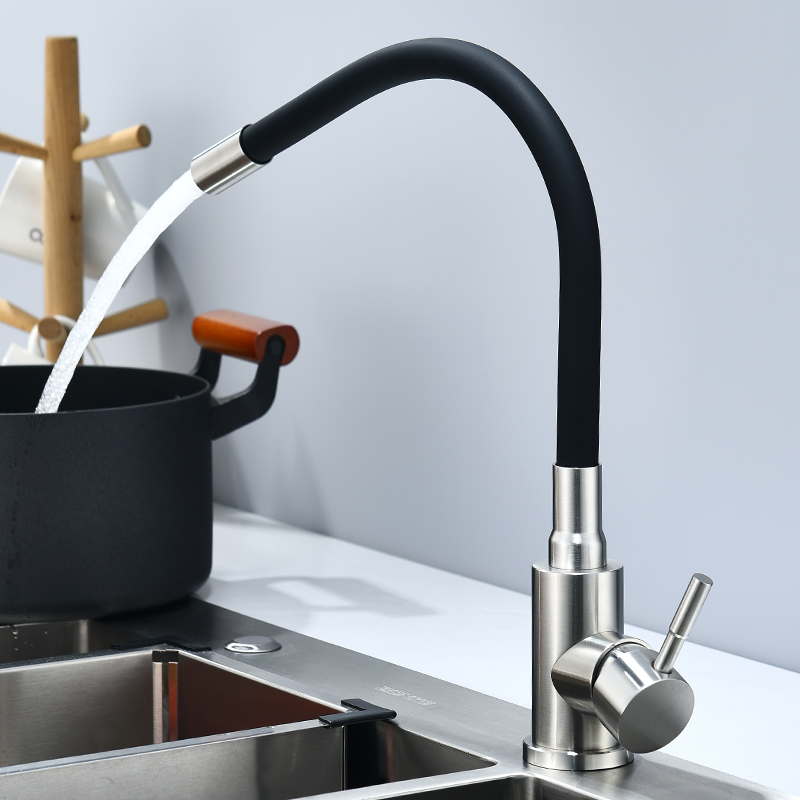 Lavabo de cocina transfronterizo grifo de agua fría y caliente fregadero de acero inoxidable 304 fábrica de grifo universal giratorio