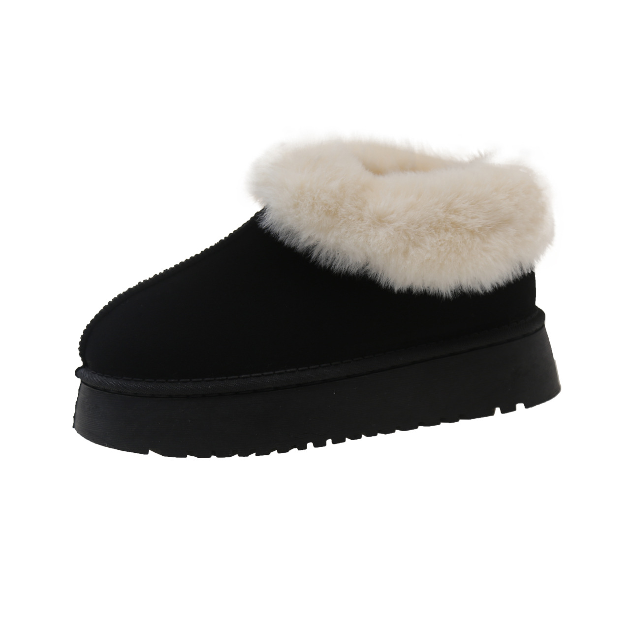Snow boots women's new winter thick soles short cylinder thick slip-on lazy light cotton shoes_voghion.com