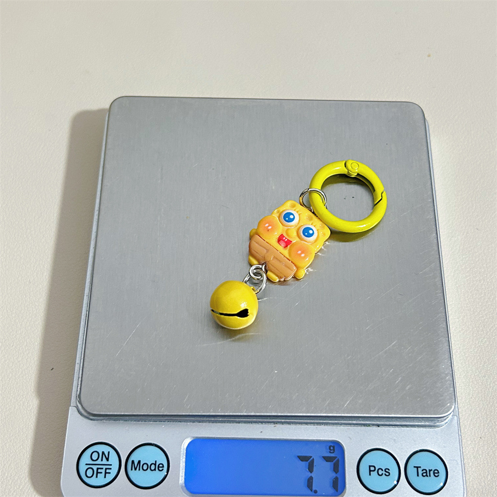 Nuevas campanas SpongeBob Pie Big Star Keychain adornos colgantes de dibujos animados accesorios mochilas chicas regalos amiga