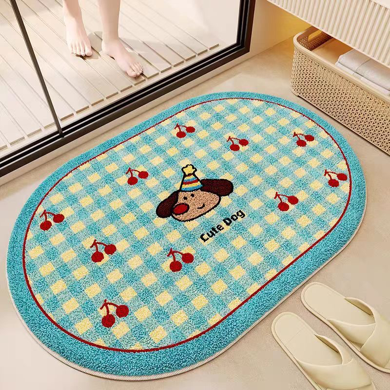 Dachshund Bathroom Soft Imitation Cashmere Carpet Mat Universal Cute Bedroom Toilet Bathroom Door Foot Mat
