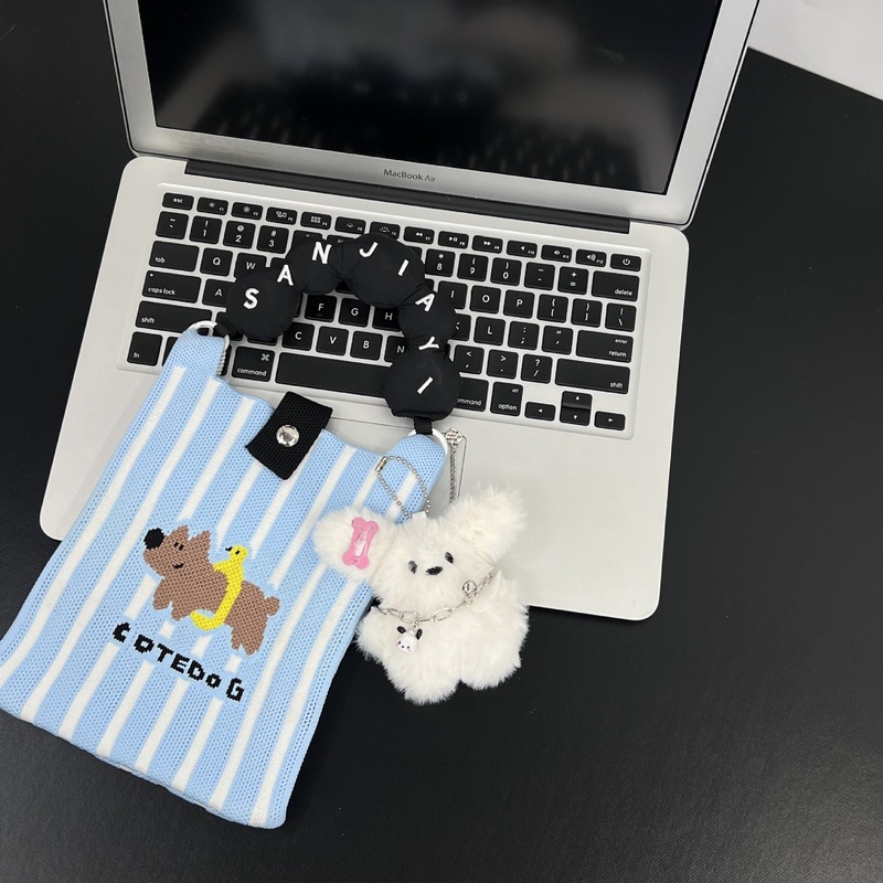新しいかわいい韓国スタイルのスクエアバッグ漫画ニットバッグ携帯電話バッグ多用途ミニショルダークロスボディハンドバッグ女性のための|undefined
