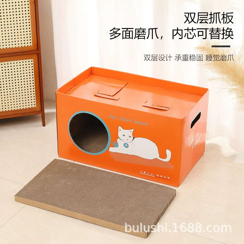 Double-layer box, wear-resistant big house, cat