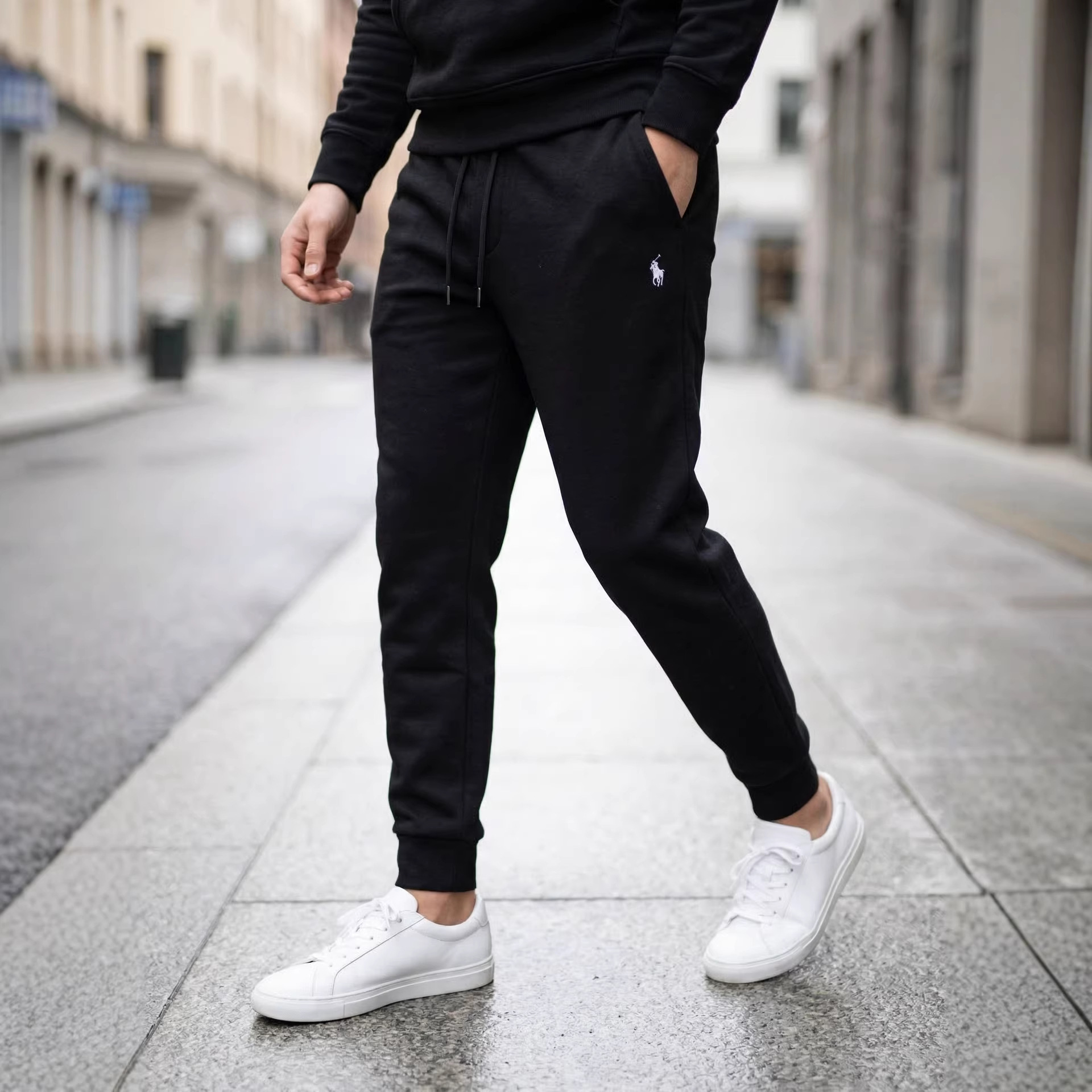 Cross-Border New Arrivals: Spring and Autumn Casual Sweatpants, Sports Pants with Embroidered Pony Logo