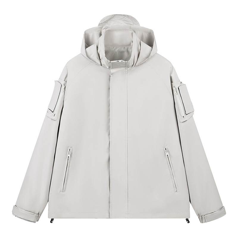 Men's Clothing Spring and autumn 2024 men's jacket solid color outdoor men's jacket thin windproof waterproof solid color couple jacket_voghion.com