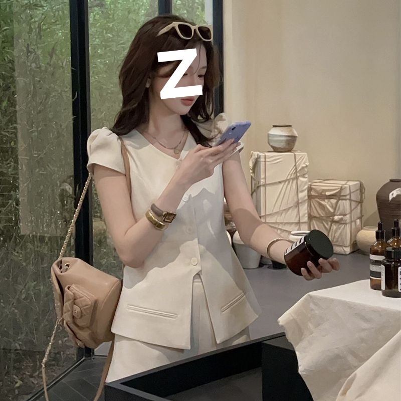 优雅小香马甲外套短裤两件套套装女2025夏季穿搭一整套|undefined