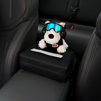 2026 New West Highland Car Armrest Box Tissue Holder, In-car Tissue Box, Seat-mounted Tissue Bag, Therapeutic Style