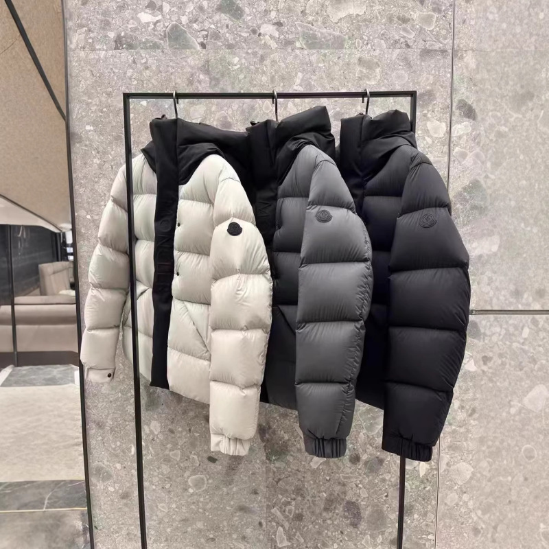 Black Warrior down Cotton Jacket for Men, Loose Fit, Thickened for Winter, Windproof, Waterproof, Hooded Cotton Coat, Trendy Brand