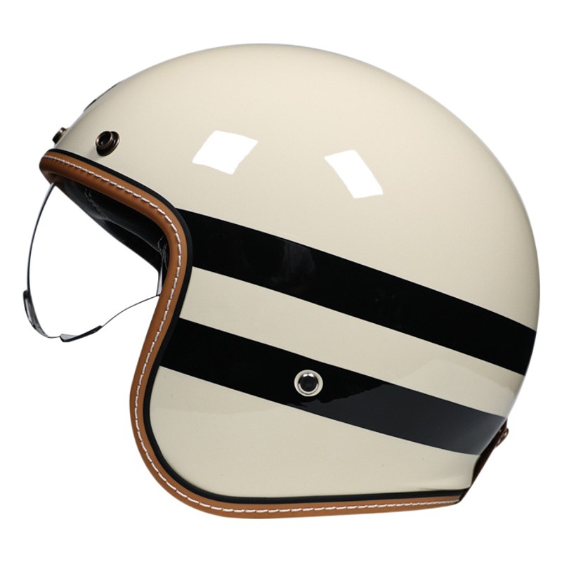 Casco retro para motocicleta ORZ para hombres y mujeres, medio casco, casco 3/4 para crucero, casco para scooter, para todas las estaciones, personalizado, certificado 3C