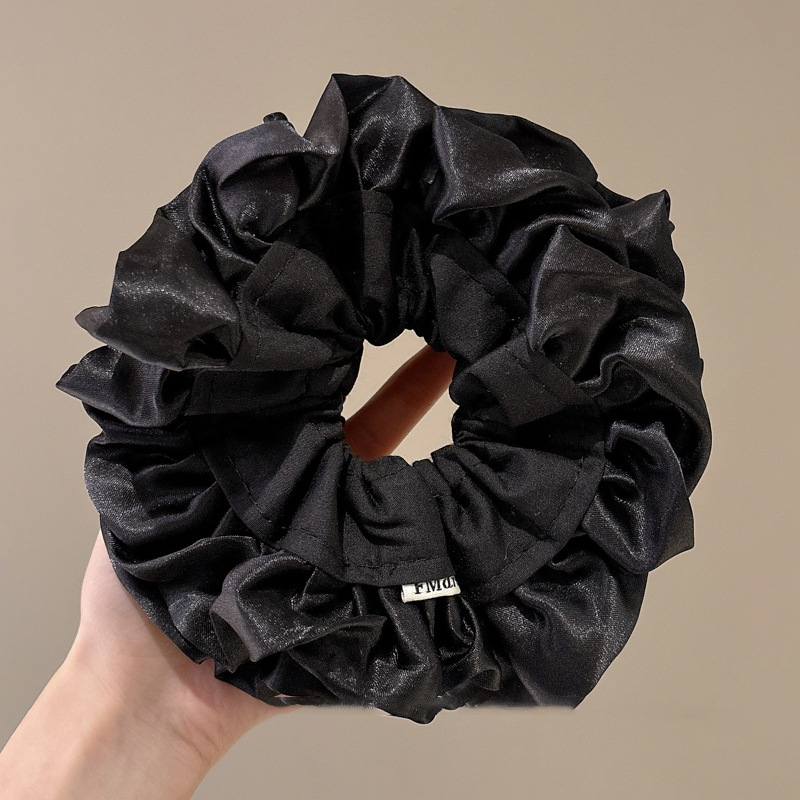 Pastoral viento intestino anillo de cabello mujer 2025 nuevo estilo de alta sensación bola de cabello cuerda de cabeza flor dulce princesa adornos de cabello cuerda