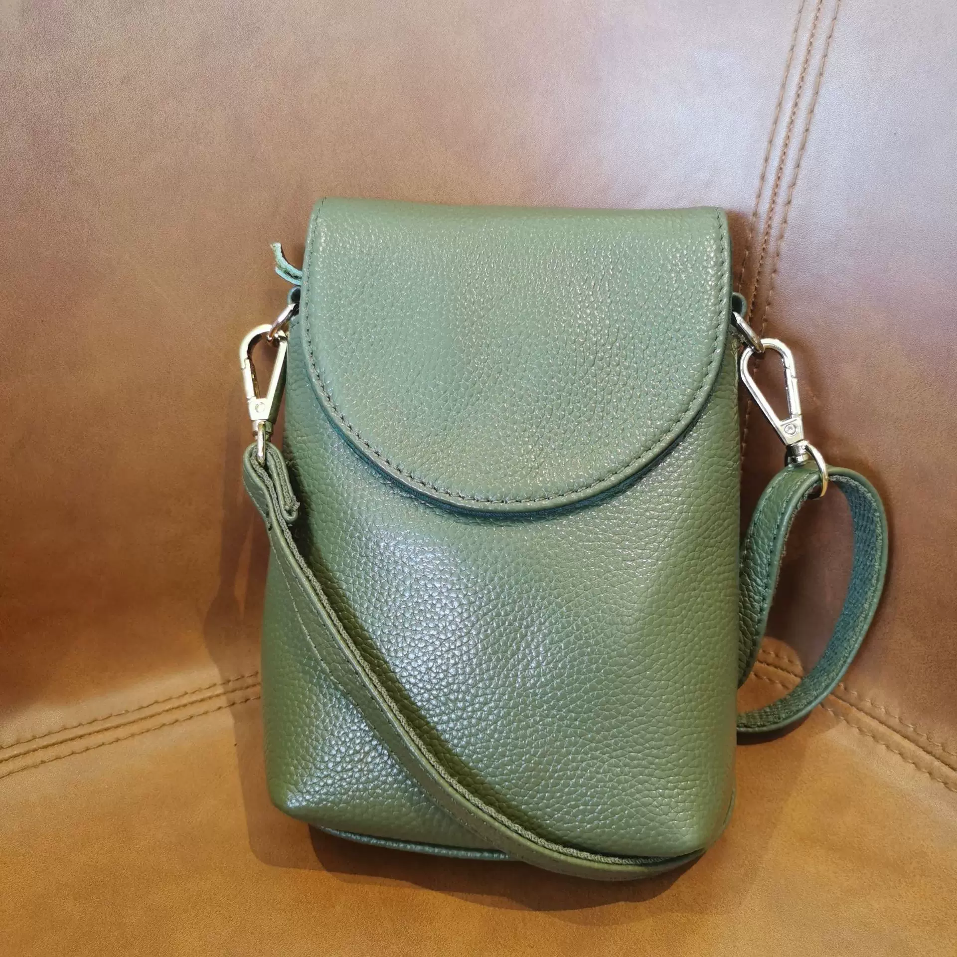 头层牛皮手机包迷你小包包女包2025新款百搭真皮女士零钱包斜挎包