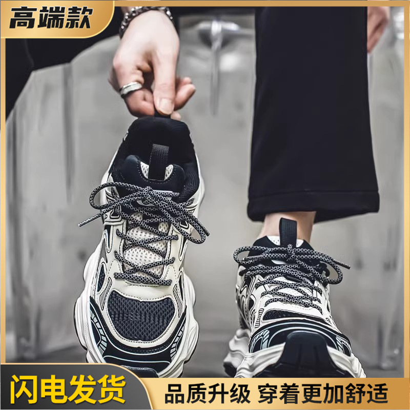 Putian zapatos de hombre primavera, estilo de Hong Kong, zapatos de papá, zapatos deportivos de malla casuales de invierno