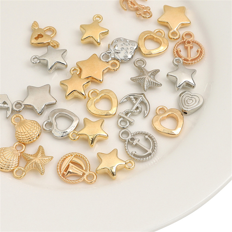 Solid Color Pattern 20 PCS/Package 304 Stainless Steel Solid Color Pendant