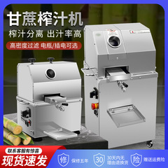 商用蓄电池电动不锈钢台式甘蔗榨汁机全自动电瓶压榨机摆摊神器