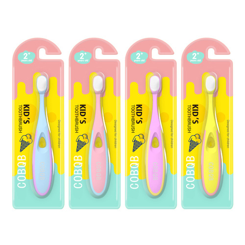 COBQB series children's toothbrush, non-slip, comfortable handle, strong gum protection, whitening teeth, high-density soft bristle toothbrush