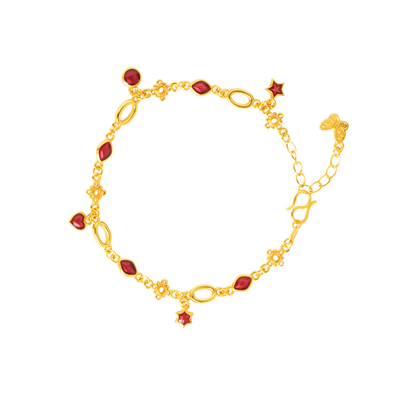 Vietnam Shajin nuevo estilo chino pulsera púrpura micro-estrella mujer no se desvanece goteo de aceite de alta calidad pulsera Yiwu fábrica al por mayor