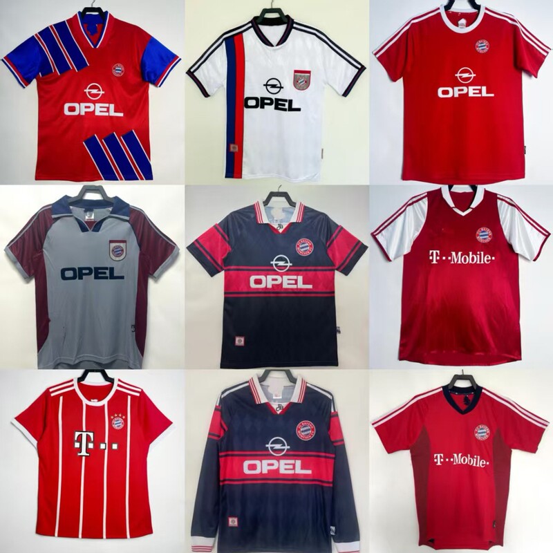 Classic Retro Bayern Series Home and Away Short-sleeved Long-sleeved Jersey Thai Edition Football Dress Classic Retro Bayern Series Home and Away Short-sleeved Long-sleeved Jersey Thai Edition Football Dress