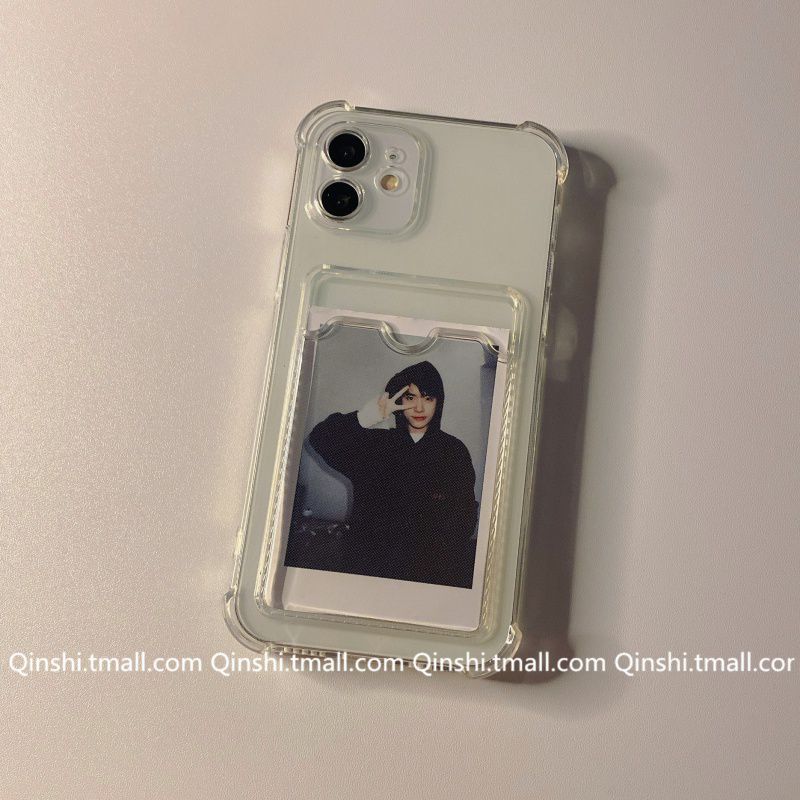 透明灰色卡套13新款适用于苹果11手机壳12 情侣//防摔可打印图片