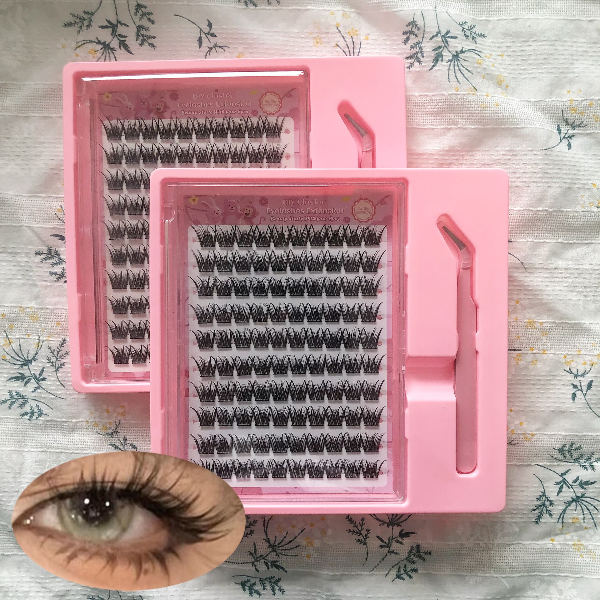 Transfronterizas pestañas falsas 30 - 100D comercio exterior caja de pestañas gruesas con pinzas de pegamento conjunto de pestañas falsas