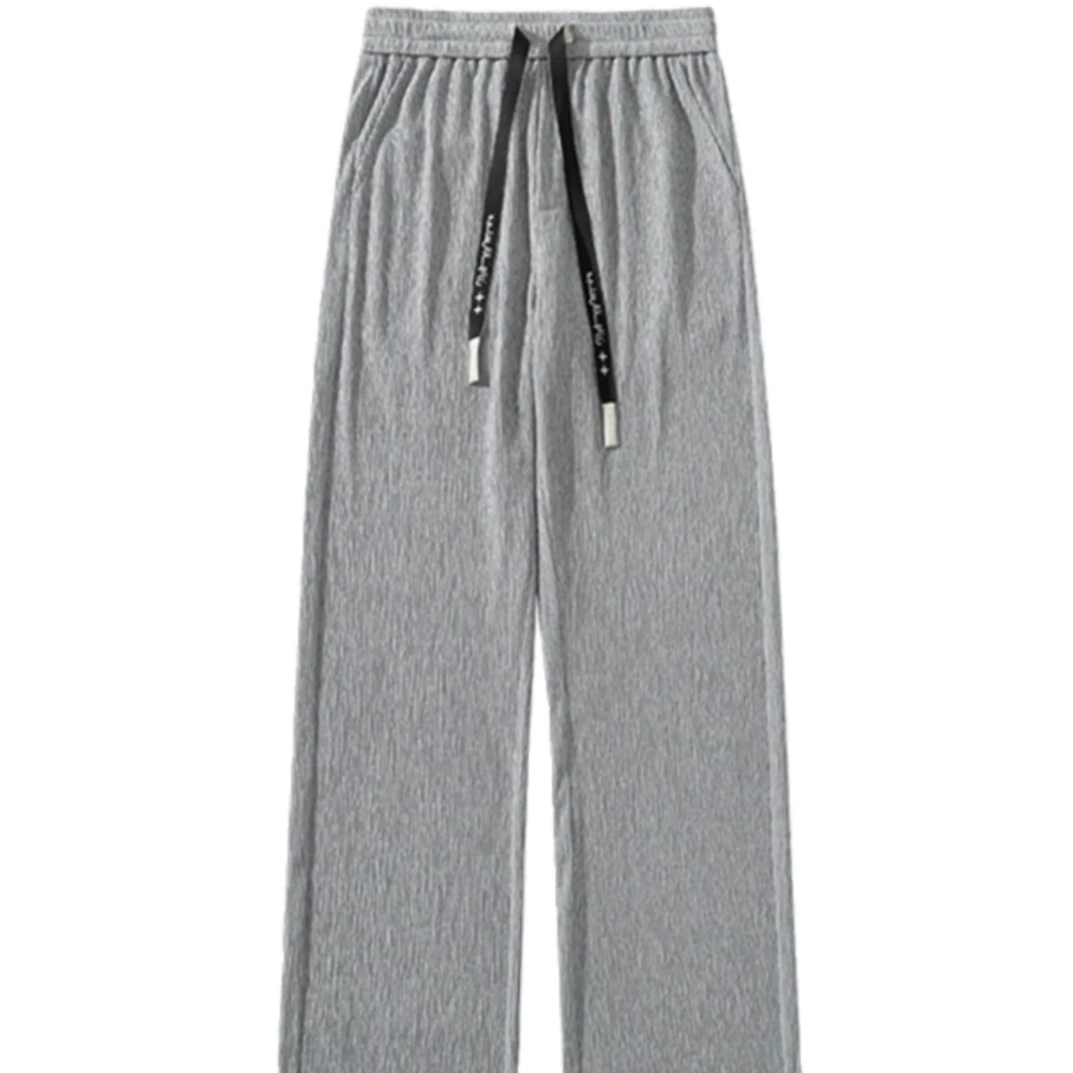 (Кросс-бордерная торговля), silk fashionable trend trousers, (Physicals), Korean style, loose straight fit