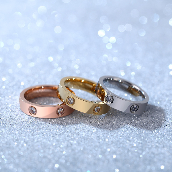 Brand fashionable golden ring stainless steel