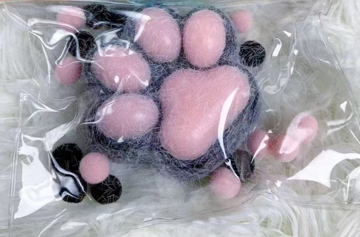 Pata de gato de sal marina Pellizca Le Xiaohongshu El mismo estilo Artezo de descompresión de barro Juguete de garra de gato Garra de gato de cristal Pellizca