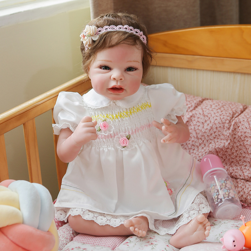 55cm renacido niño suave cuerpo renacido bebé simulación muñeca lindo bebé