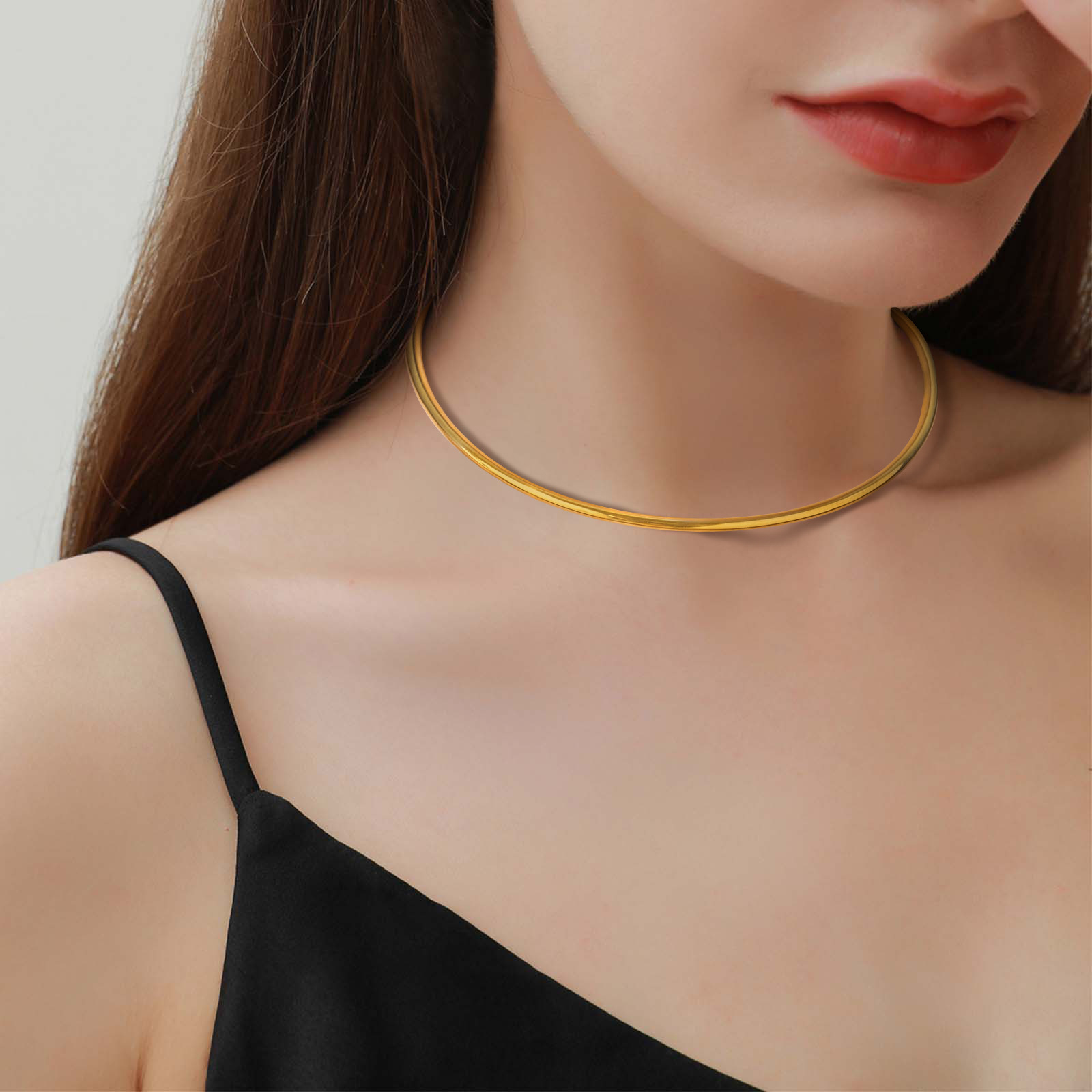 Holiday, Daily Occasion Wholesale Jewelry Simple Style Classic Style Solid Color 201 Stainless Steel Choker