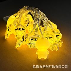 クロスボーダー LED 新しいミイラライトストリングスカルゴーストハロウィンゴーストルーム屋内と屋外の装飾ライト