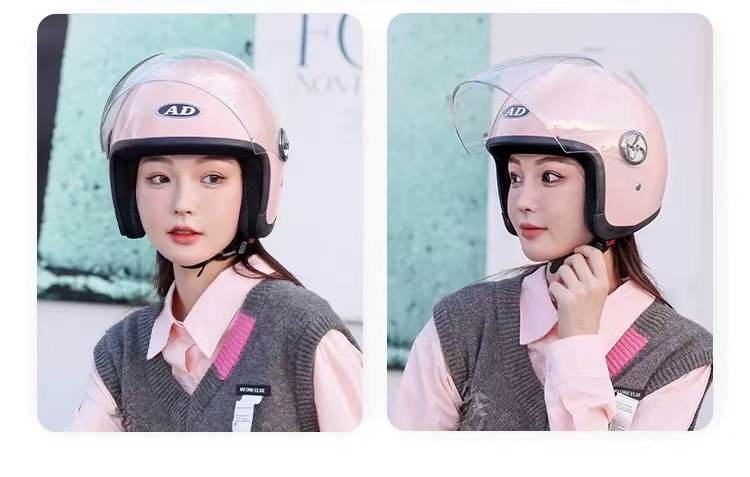New National Standard Electric Vehicle Helmet for Women and Men, Motorcycle Half Helmet, All-Season Safety Helmet, All-Season Model