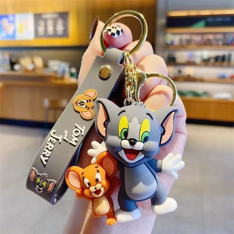 卡通猫和老鼠钥匙扣创意可爱公仔情侣学生汽车包包挂件娃娃机礼品|undefined
