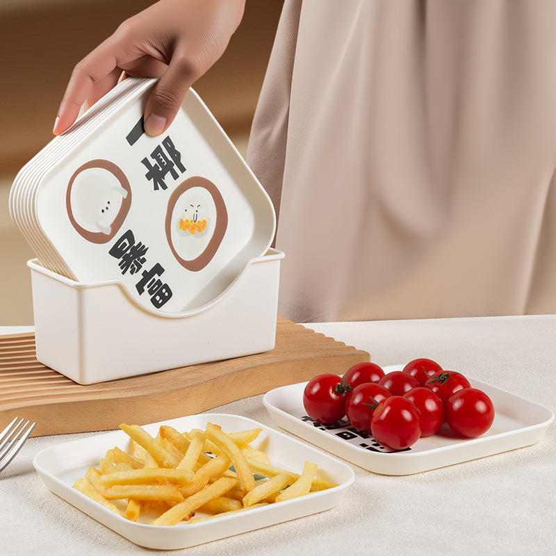 家用吐骨碟家用套装餐桌装骨头垃圾小碟子塑料零食干果小吃水果盘|undefined