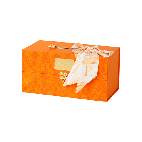 Antique Green Silk Scarf Gift Box Empty Metal Handbag Dragon Boat Festival Packaging Box Wedding Happy Candy Bridesmaid Handheld Gift Box