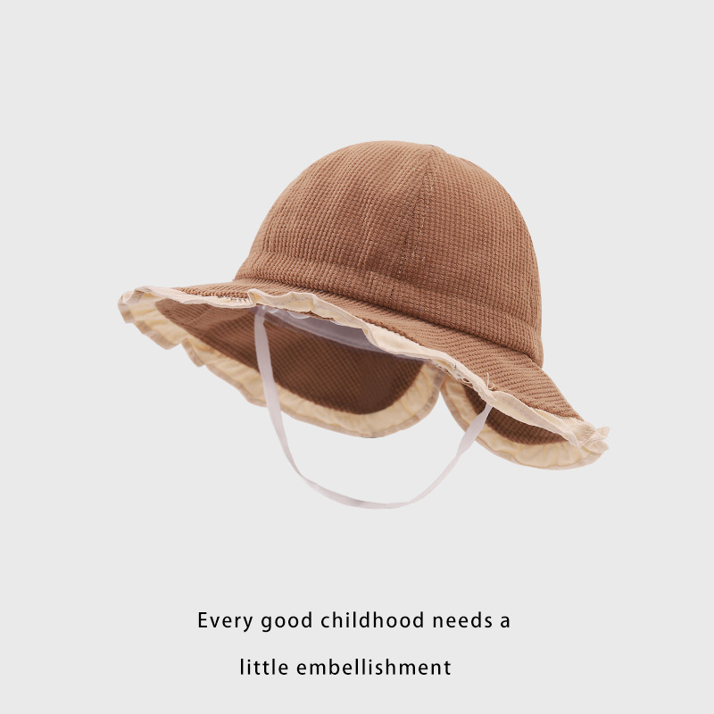 Sombrero de Pescador con Ala Ancha para Bebés de Algodón, Protección Solar, Transpirable