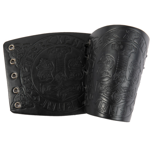 Cross-border hot sale Nordic Viking style Thor's hammer embossed wristband medieval Renaissance COS accessories