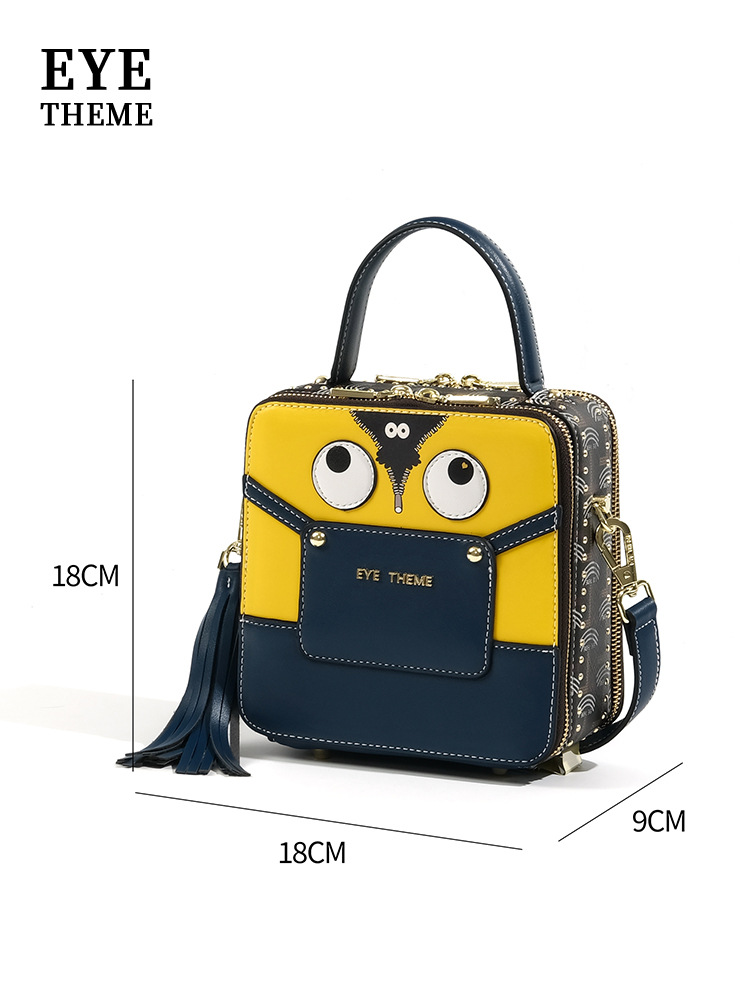 Bolsa cuadrada de color de la mujer de dibujos animados perfumes de mano 2024 nuevo bolso de moda 2233 #