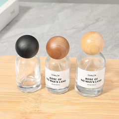 F08650ML 香水詰め替えボトル 木製キャップ付き ポータブルガラススプレー 30ml 交換ボトル 大容量空ボトル
