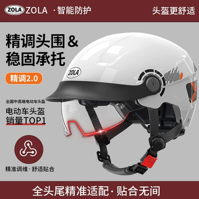 Motosiklet kaskı (dəbilqə) | Half Helmet, Four-Season Breathable Safety Helmet - white-transparent-endoscope