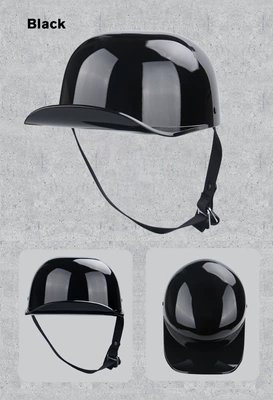 Motosiklet kaskı (dəbilqə) — Helmet Riding Baseball Cap - bright-black-m