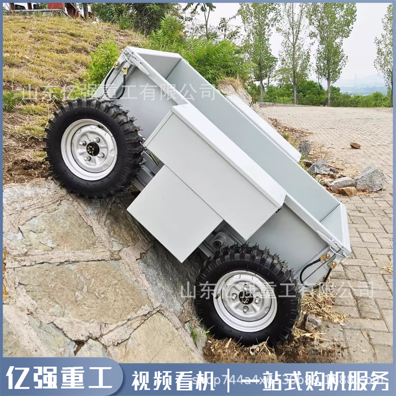 Vehículo de transporte con tracción en las cuatro ruedas todo terreno Vehículo de transporte agrícola Vehículo de control remoto eléctrico de enredadera todoterreno de montaña Orchard