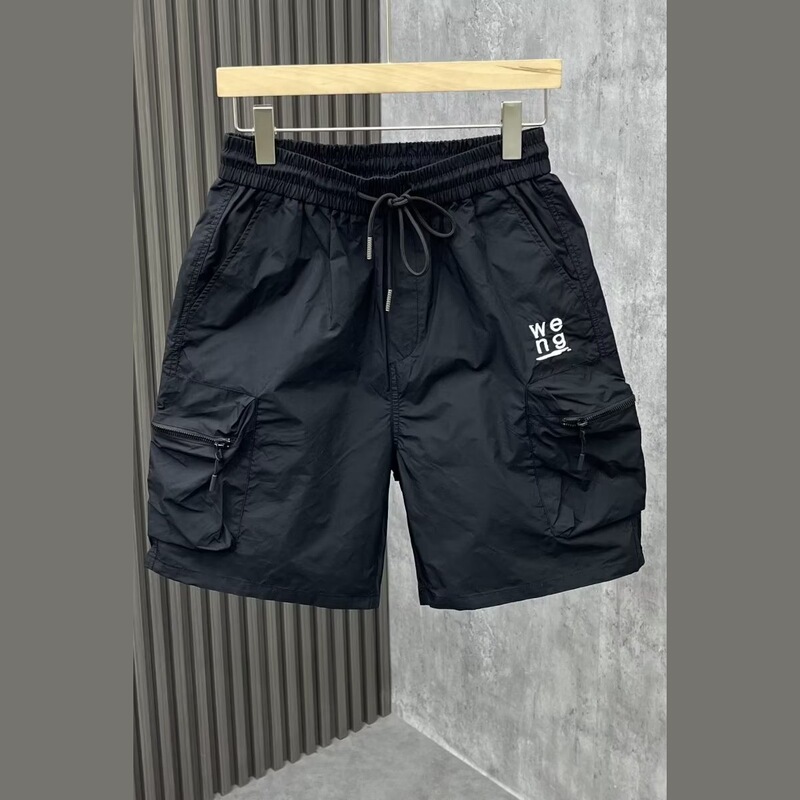 Men's Casual Shorts for Summer, Breathable Thin Sports Shorts, Trendy Straight Loose Fit Five-Point Workwear Pants